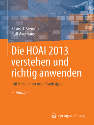 cover image of Die HOAI 2013 verstehen und richtig anwenden